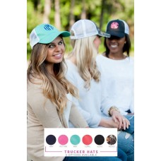 TRUCKER cap / hat with FREE personalized monogram  adjustable  6 COLORS  eb-65541151